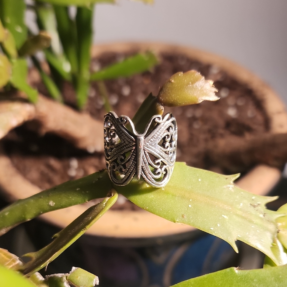 Vintage 90's Sterling Silver Butterfly Ring
